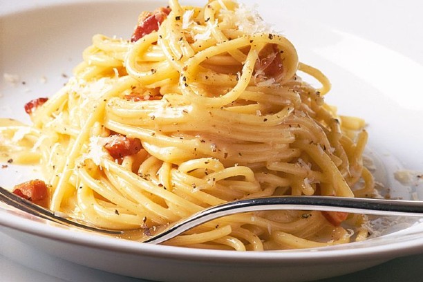 A plate of spaghetti A plate of spaghetti