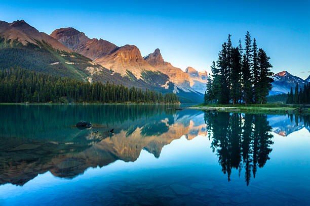 Mountainside reflective lake